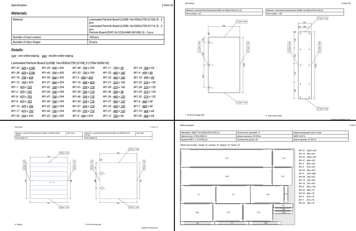 Cabinet building software with cut list generation